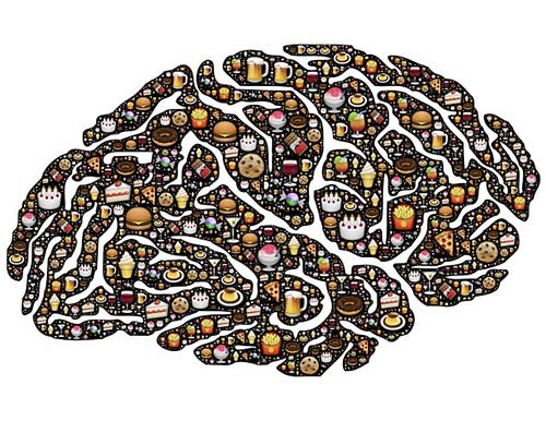Image of someones mind who has food obessions