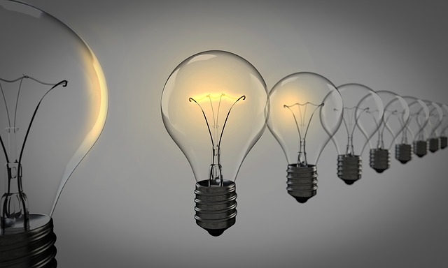 Decorative image with light bulbs