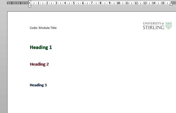 screenshot of nursing template