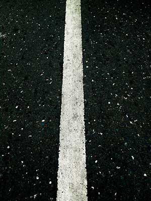 White road marking