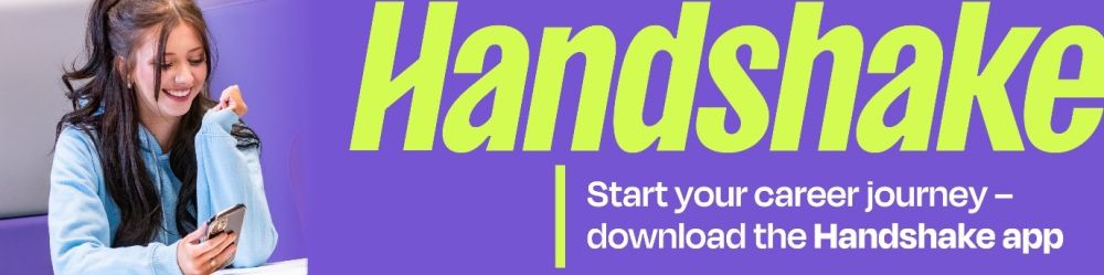 Start your career journey - download the Handshake app