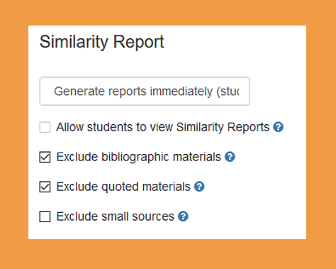 Screenshot of Similarity Report area 