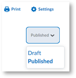 Published or draft function