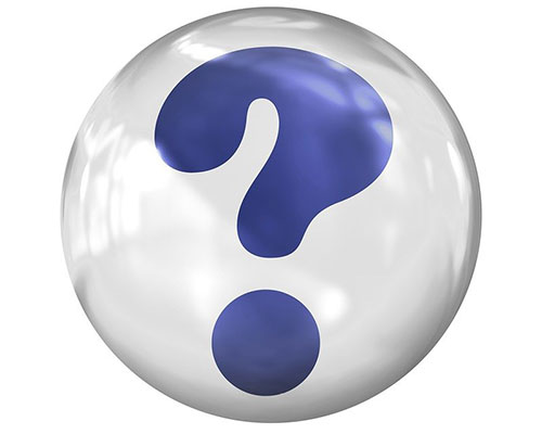 A large question mark