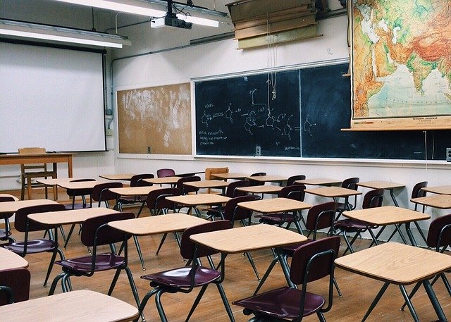 decorative image of a classroom